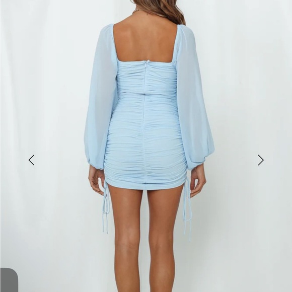 Hello Molly Bodycon Baby Blue Mini Dress Small - Picture 2 of 10